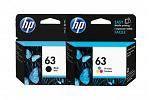 HP #63 DeskJet 2130 3630 Ink Cartridge Combo Pack (Genuine)