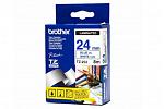 Brother TZ253 Laminated Blue on White Tape - 24mm x 8m (Genuine)