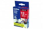 Brother TZ435 Laminated White on Red Tape - 12mm x 8m (Genuine)